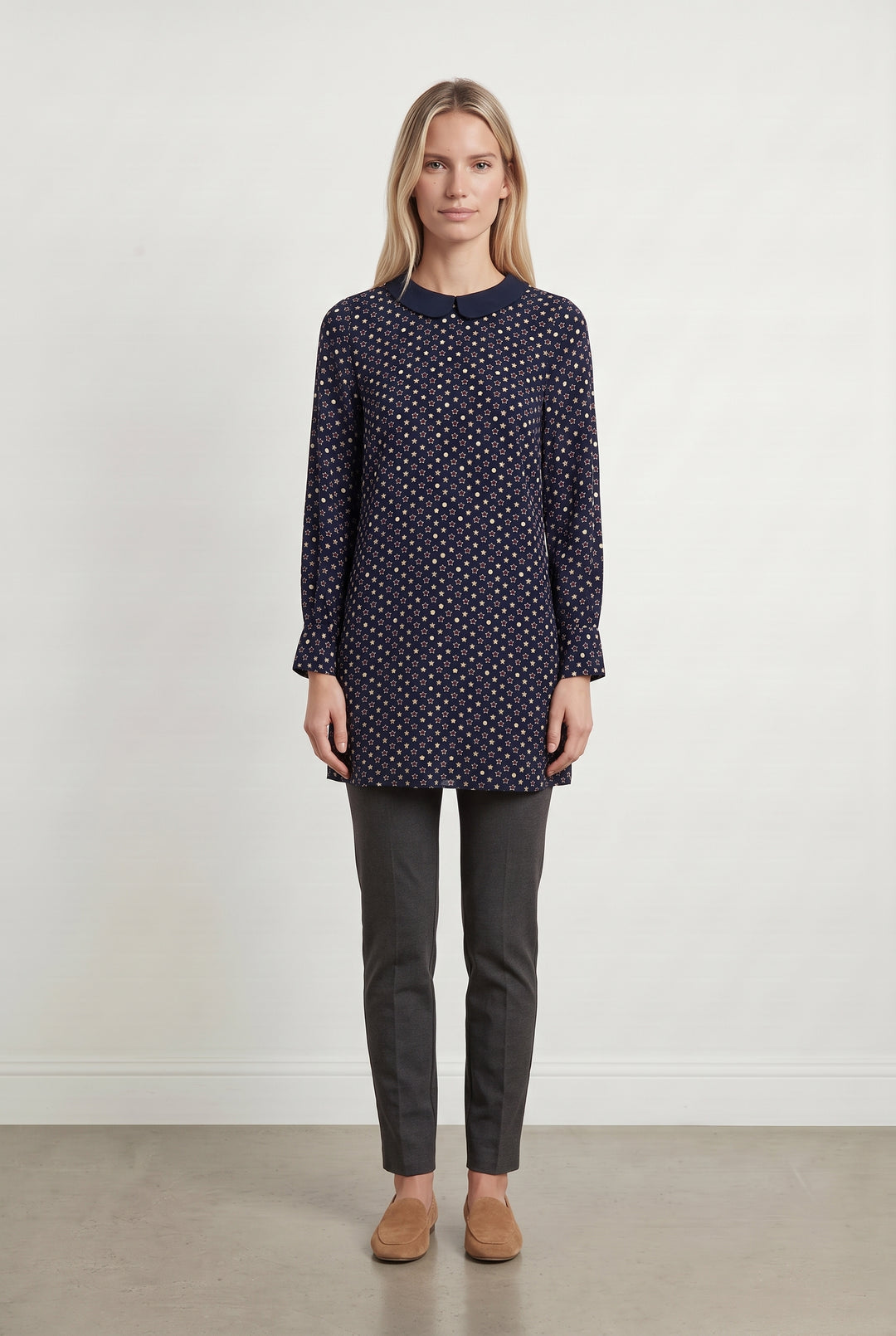 Robe Droite Bleu Marine et Blanc - Taille S/36 de la marque Zadig&amp;Voltaire | PARAD120651 - Vendu par Paradigme - Image 1
