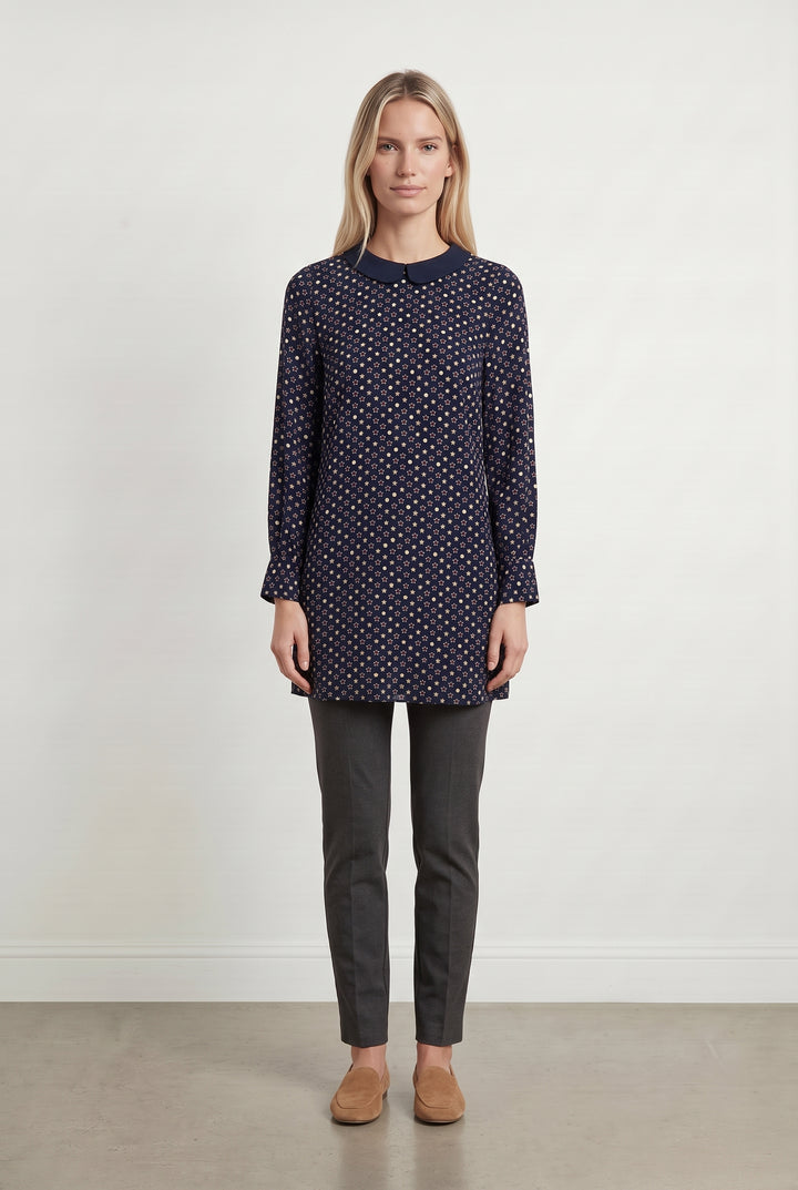 Robe Droite Bleu Marine et Blanc - Taille S/36 de la marque Zadig&amp;Voltaire | PARAD120651 - Vendu par Paradigme - Image 1