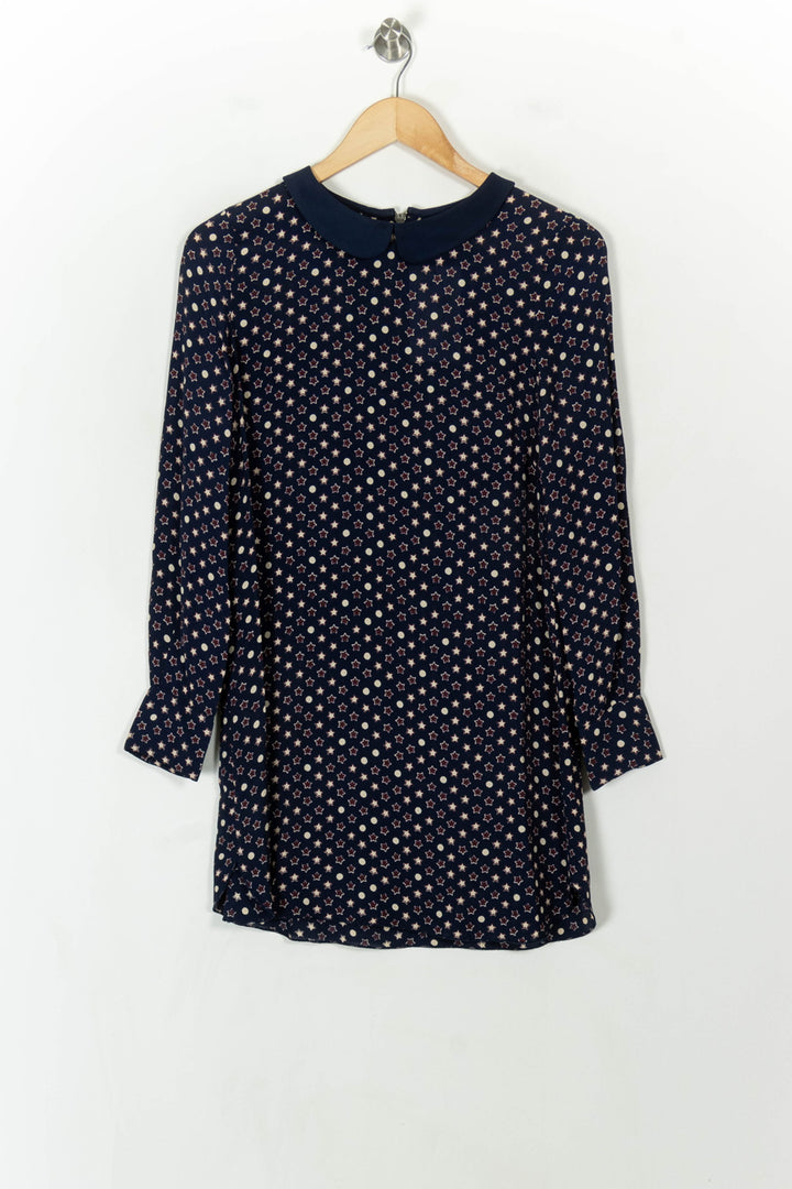 Robe Droite Bleu Marine et Blanc - Taille S/36 de la marque Zadig&amp;Voltaire | PARAD120651 - Vendu par Paradigme - Image 2