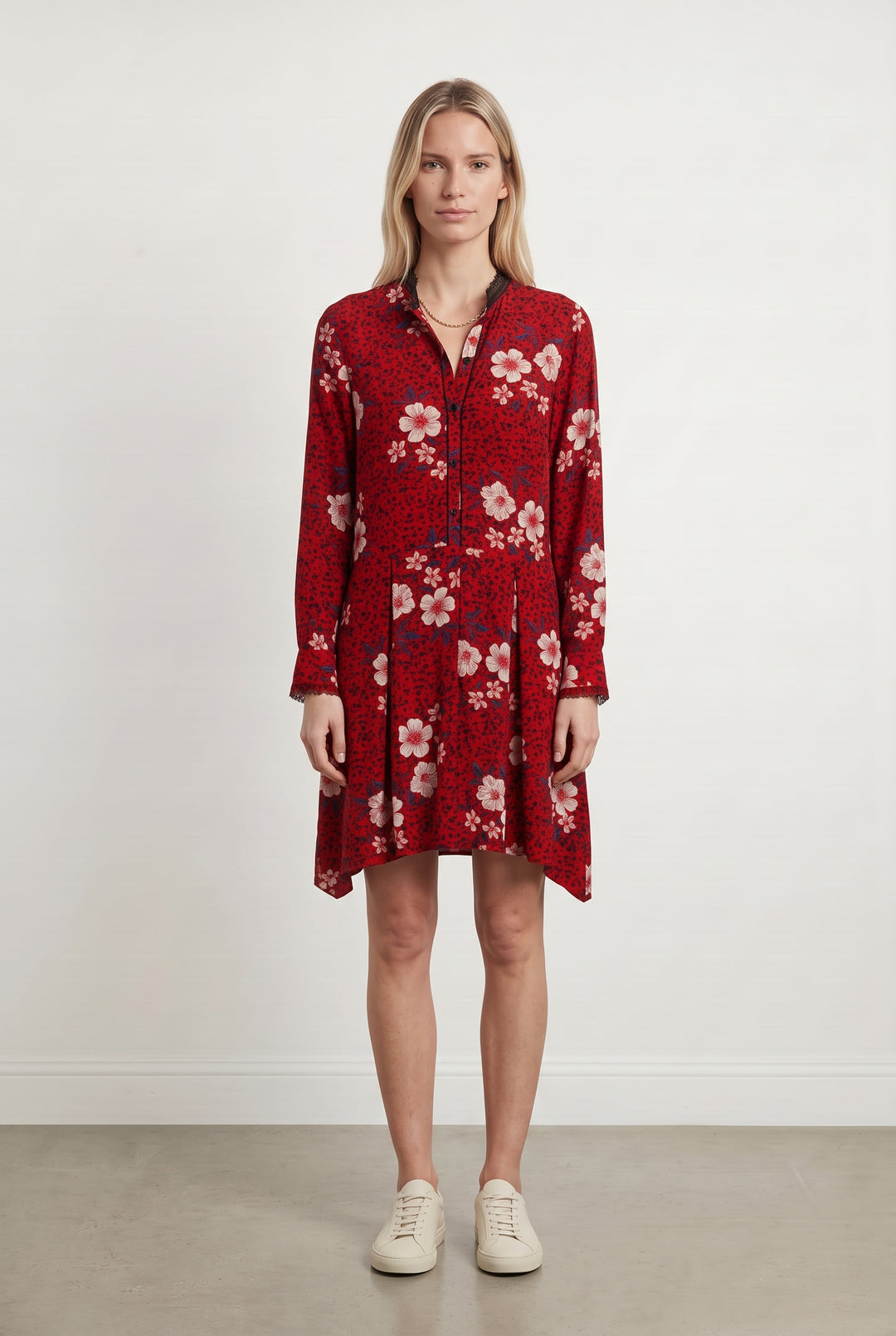 Robe longue rouge et blanche - Taille XS/34 de la marque Zadig&amp;Voltaire | PARAD120652 - Vendu par Paradigme - Image 1