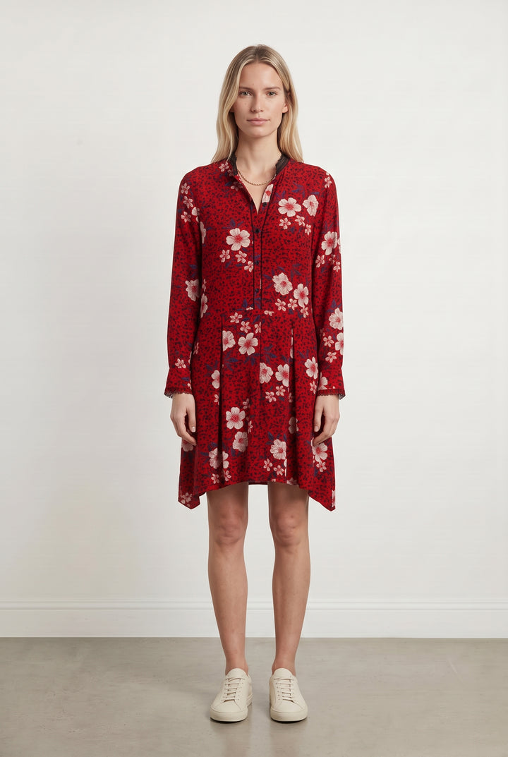 Robe longue rouge et blanche - Taille XS/34 de la marque Zadig&amp;Voltaire | PARAD120652 - Vendu par Paradigme - Image 1