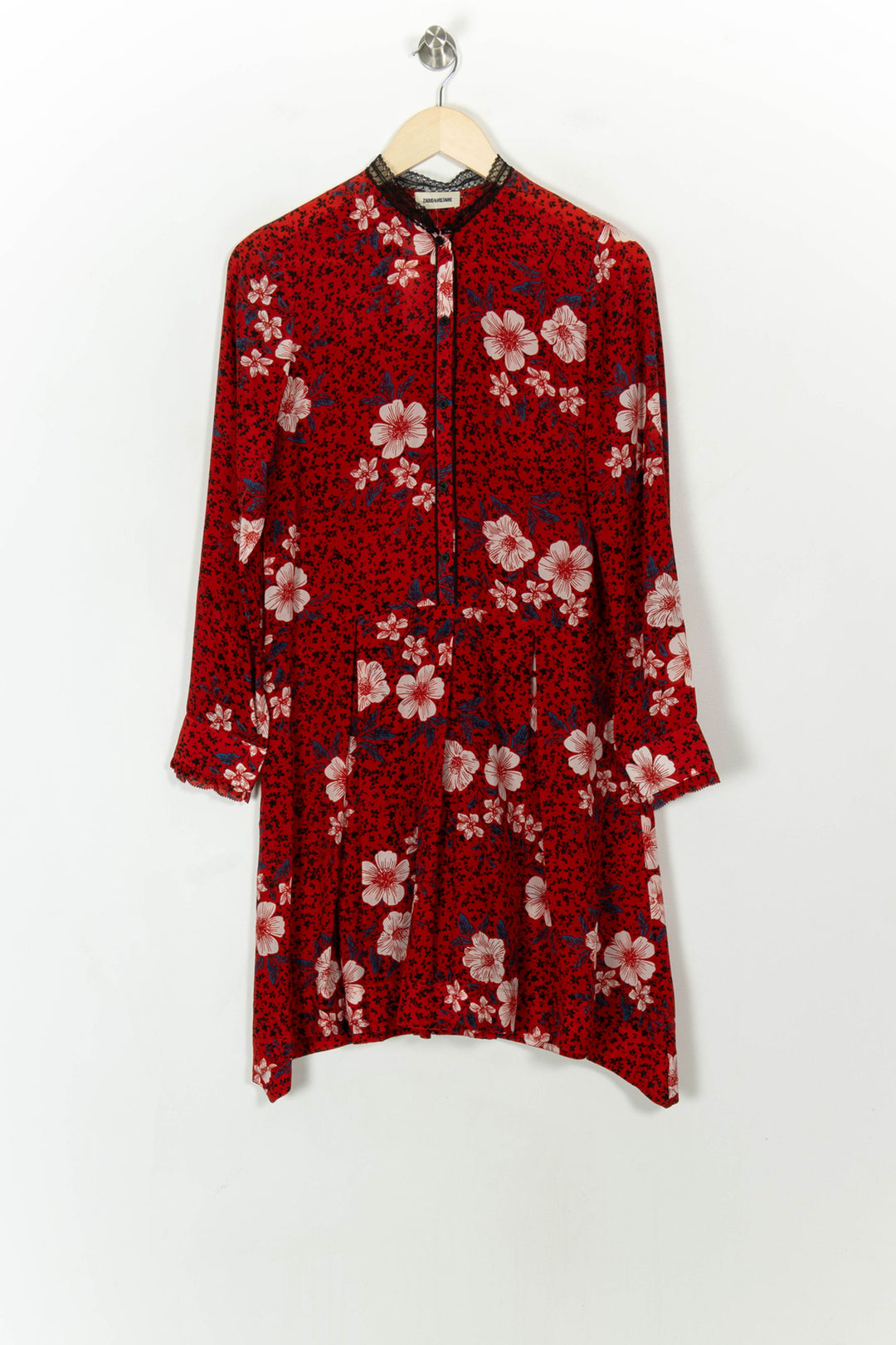 Robe longue rouge et blanche - Taille XS/34 de la marque Zadig&amp;Voltaire | PARAD120652 - Vendu par Paradigme - Image 2