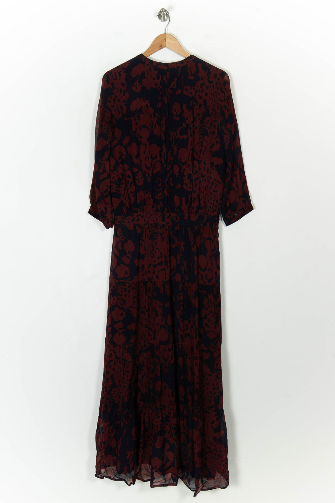 Robe longue bordeaux et noire - Taille S/36 de la marque ba&amp;sh | PARAD120656 - Vendu par Paradigme - Image 5