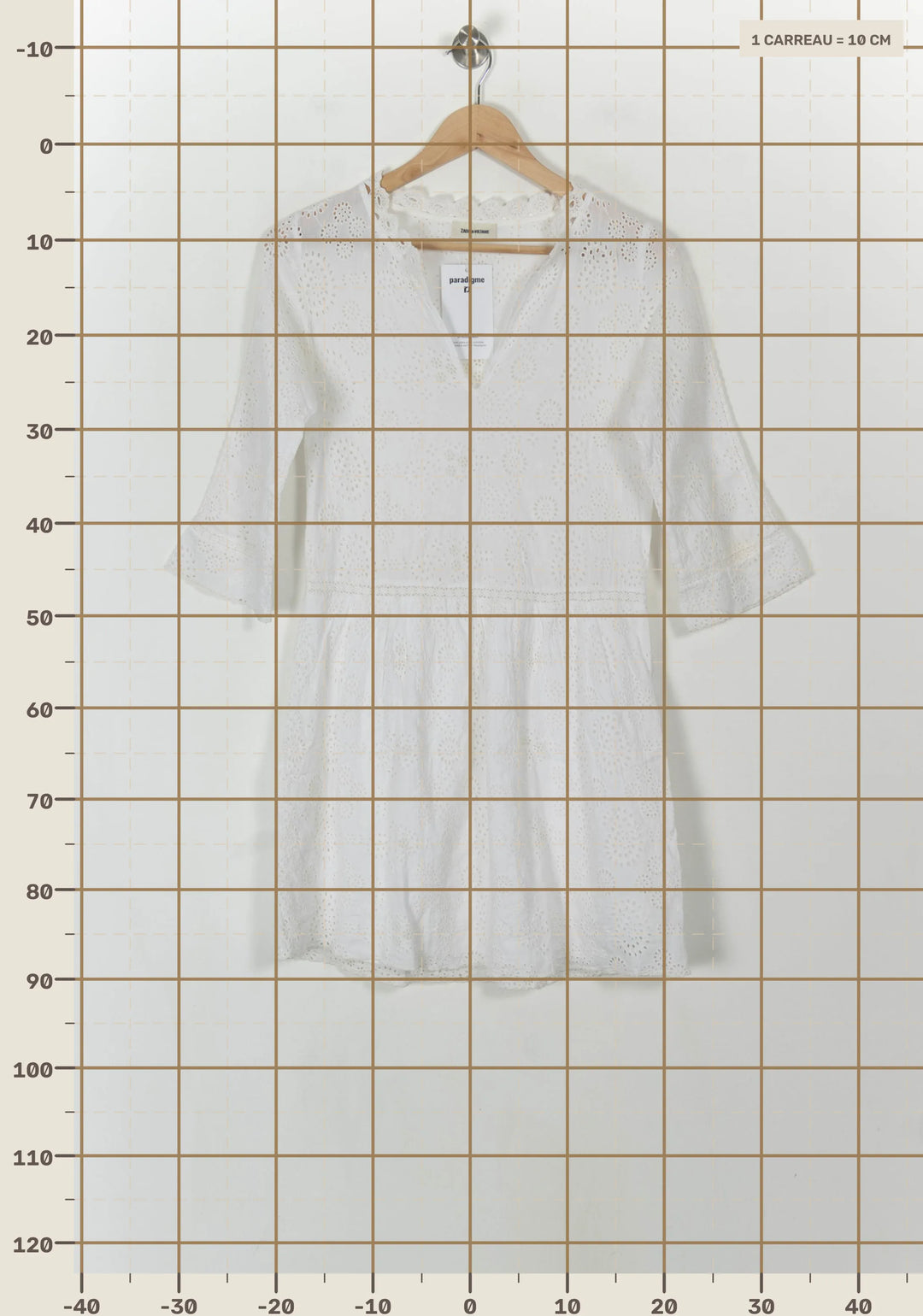 Robe Brodée Blanche - Taille S/36 de la marque Zadig&amp;Voltaire | PARAD120660 - Vendu par Paradigme - Image 4