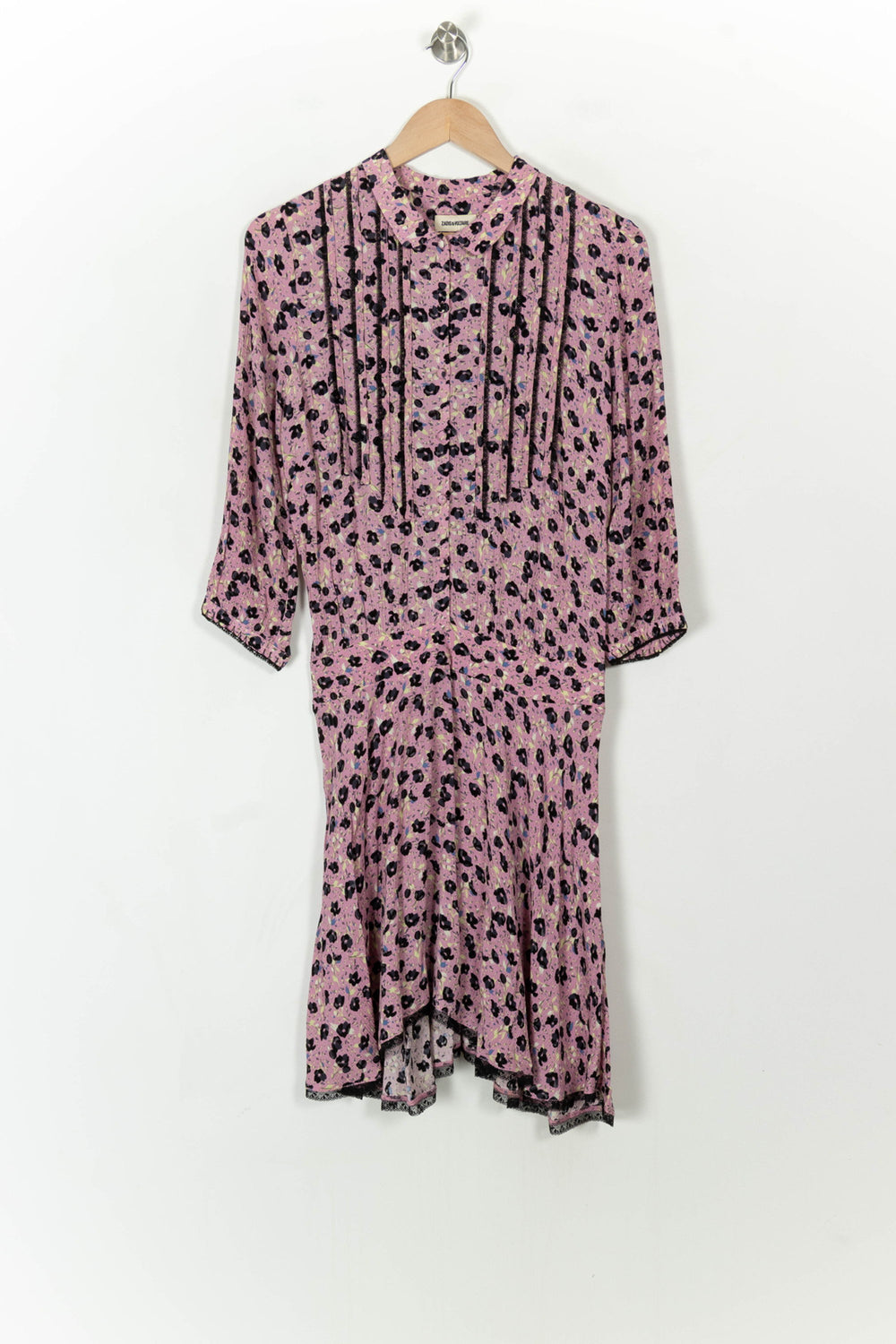 Robe Midi Rose et Noir - Taille XS/34 de la marque Zadig&Voltaire | PARAD120661 - Vendu par Paradigme - Image 2