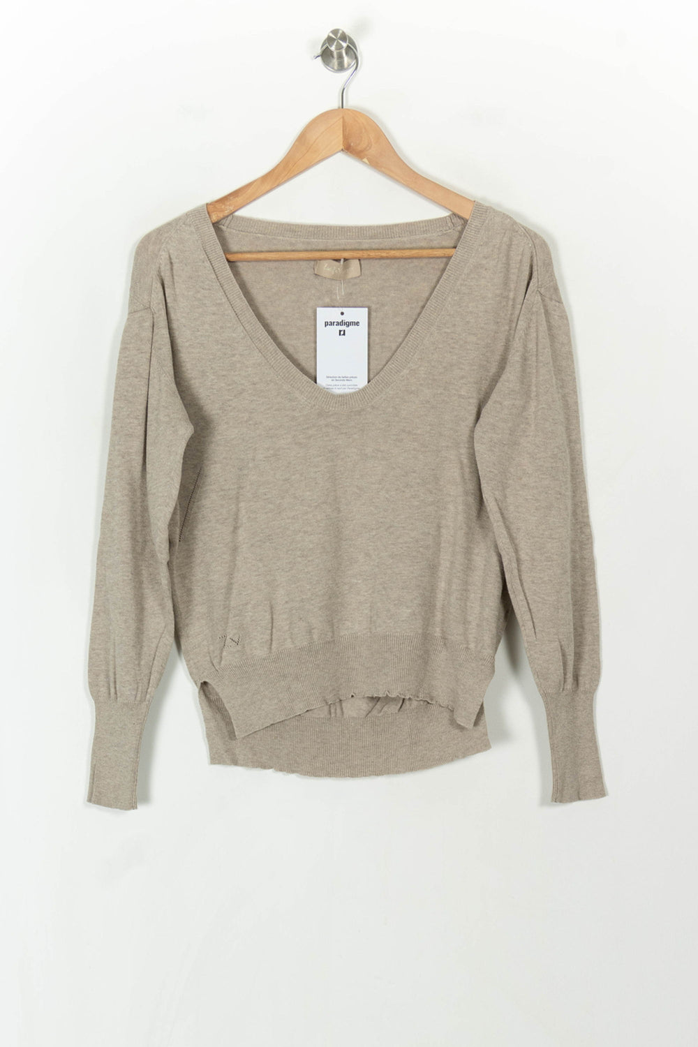 Pull Beige - Taille M/38 de la marque Zadig&Voltaire | PARAD120664 - Vendu par Paradigme - Image 2