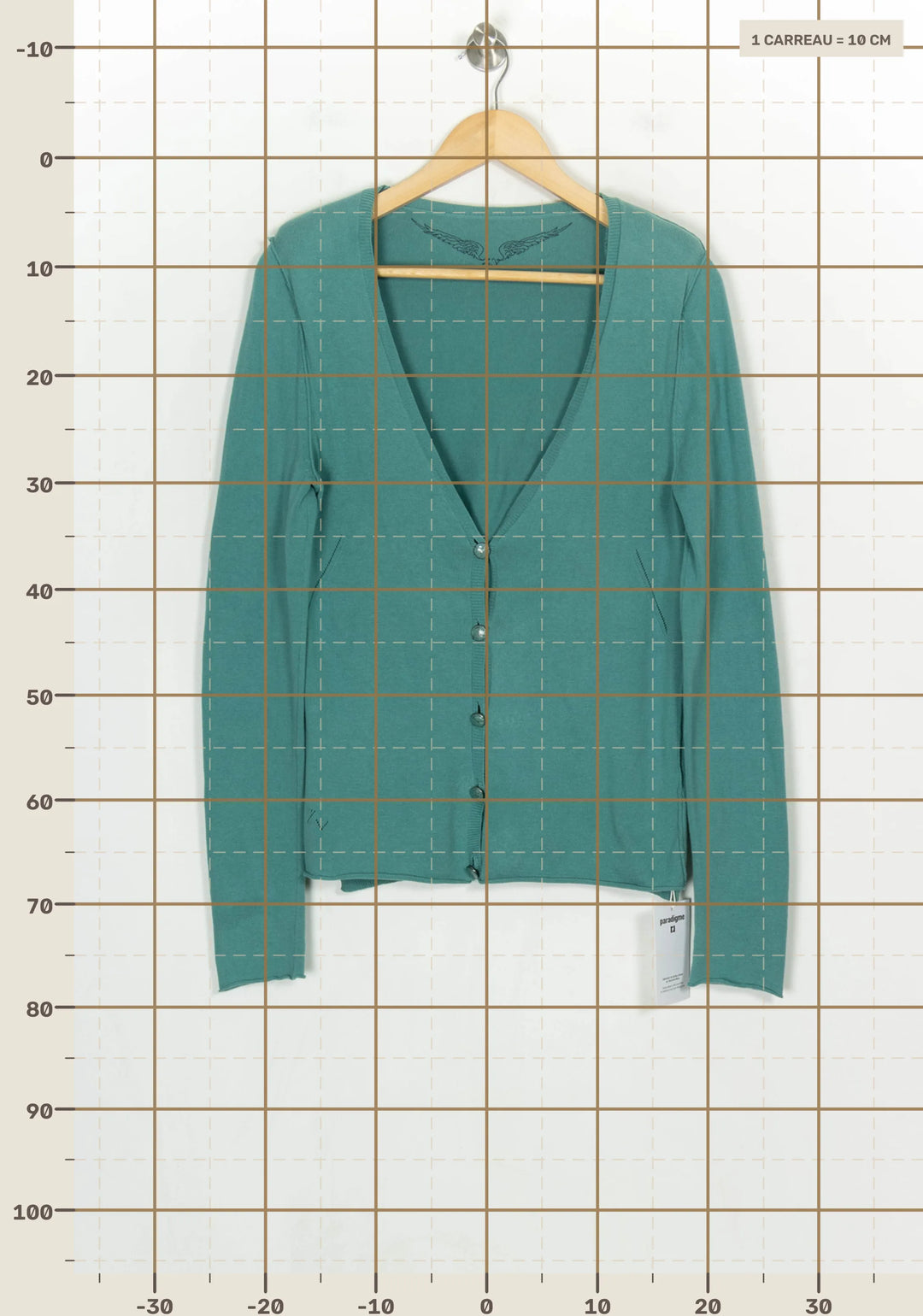 Cardigan Vert - Taille M/38 de la marque Zadig&amp;Voltaire | PARAD120665 - Vendu par Paradigme - Image 4