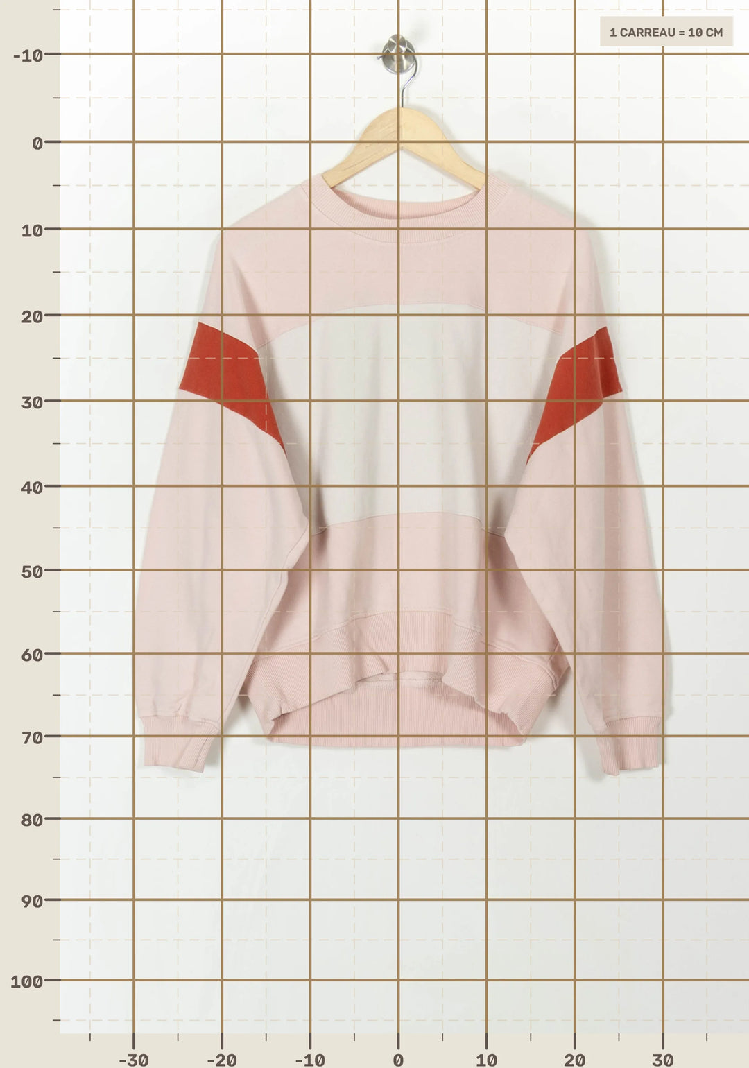 Sweatshirt Rose Blanc et Rouge - Taille M/38 de la marque Bérénice | PARAD120666 - Vendu par Paradigme - Image 4