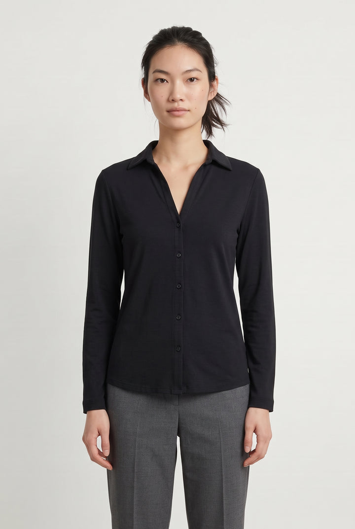 Chemise Noire - Taille M/38 de la marque Majestic Filatures | PARAD120667 - Vendu par Paradigme - Image 1