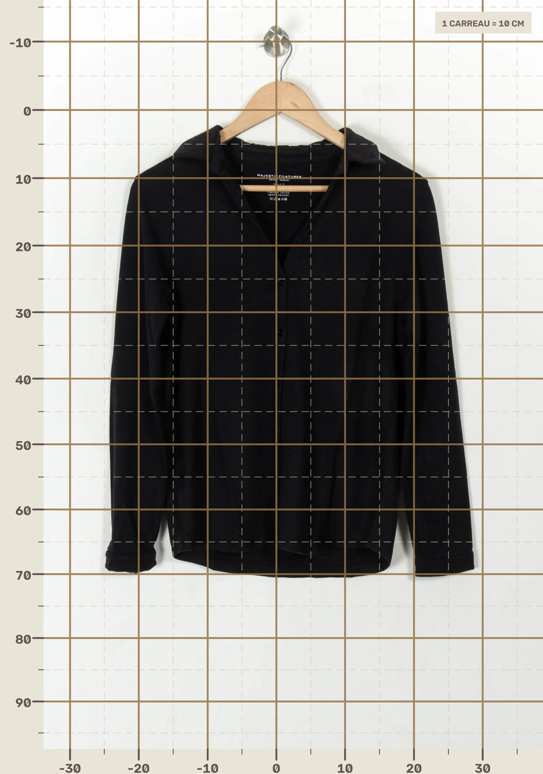 Chemise Noire - Taille M/38 de la marque Majestic Filatures | PARAD120667 - Vendu par Paradigme - Image 4