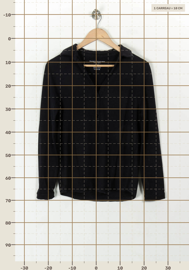 Chemise Noire - Taille M/38 de la marque Majestic Filatures | PARAD120667 - Vendu par Paradigme - Image 4