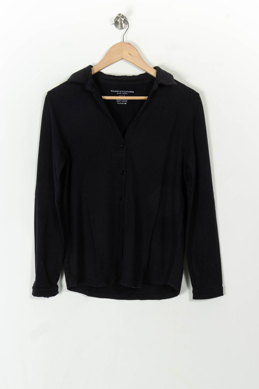 Chemise Noire - Taille M/38 de la marque Majestic Filatures | PARAD120667 - Vendu par Paradigme - Image 2