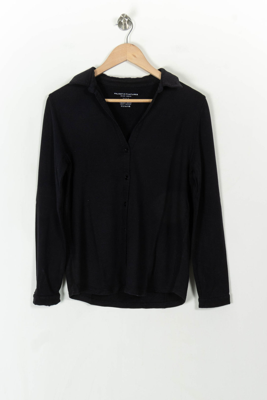 Chemise Noire - Taille M/38 de la marque Majestic Filatures | PARAD120667 - Vendu par Paradigme - Image 2