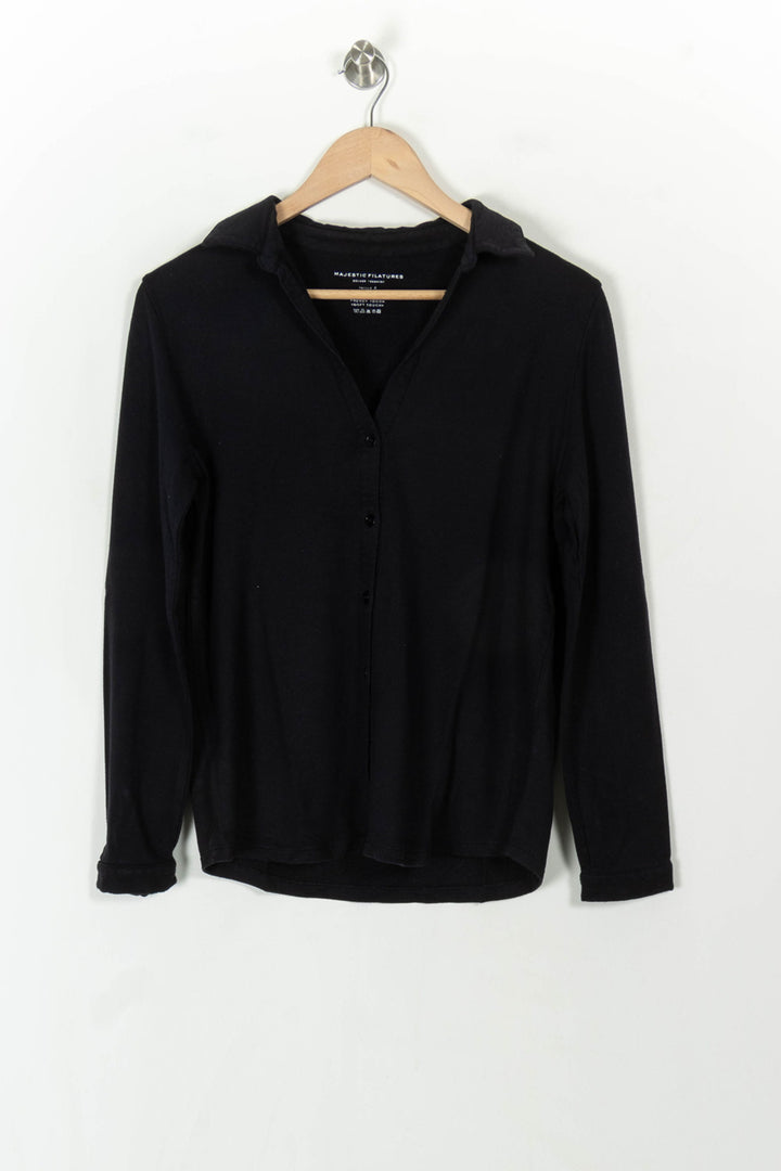 Chemise Noire - Taille M/38 de la marque Majestic Filatures | PARAD120667 - Vendu par Paradigme - Image 2