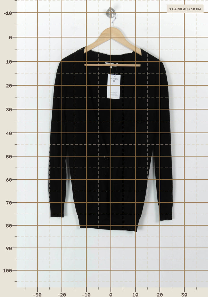 Cardigan Noir - Taille S/36 de la marque Sandro | PARAD120668 - Vendu par Paradigme - Image 4