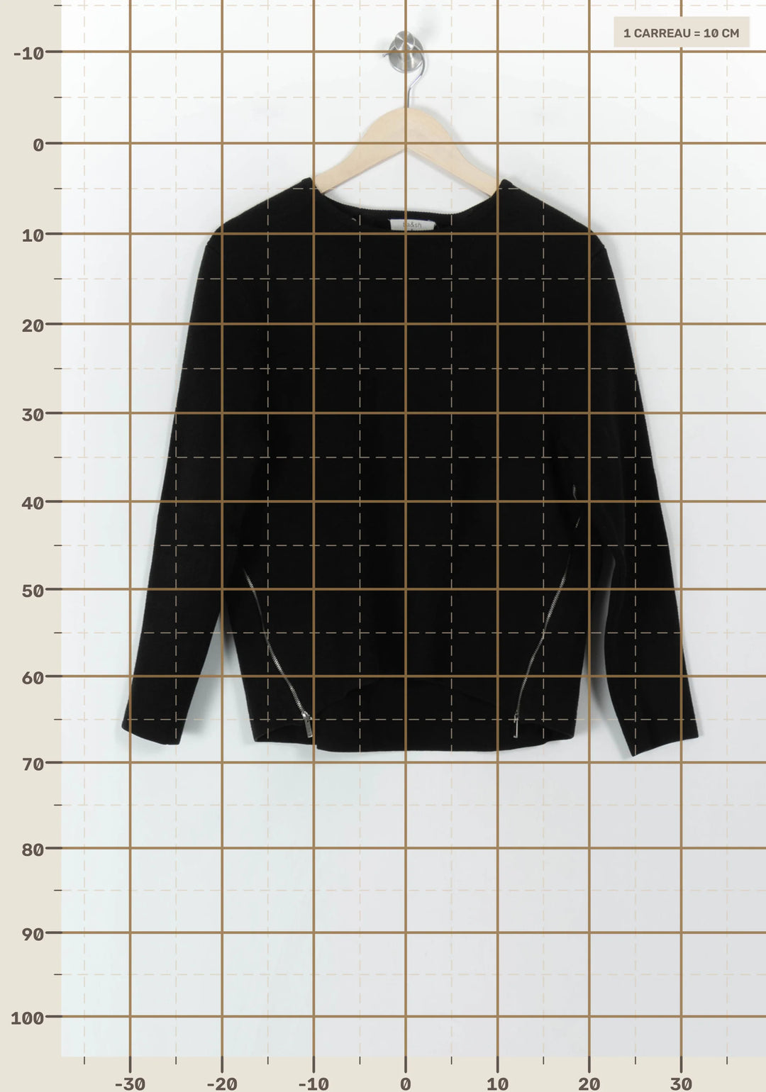 Pull Noir - Taille M/38 de la marque ba&amp;sh | PARAD120684 - Vendu par Paradigme - Image 4
