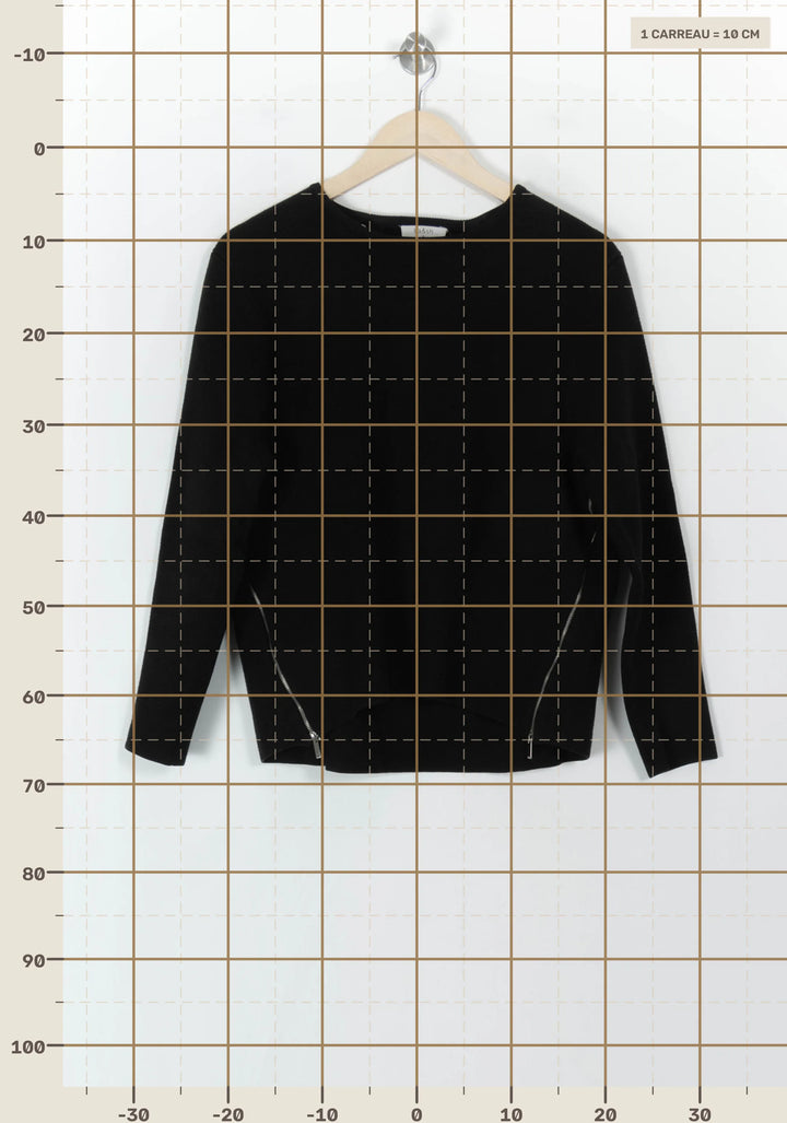 Pull Noir - Taille M/38 de la marque ba&amp;sh | PARAD120684 - Vendu par Paradigme - Image 4