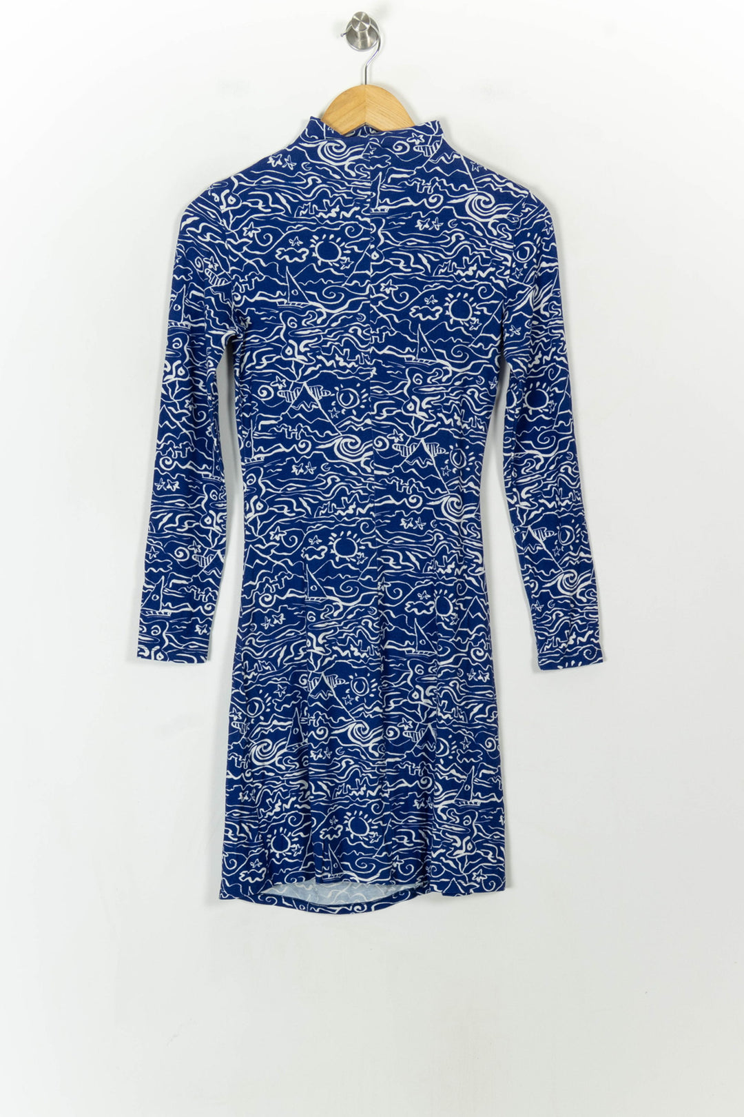 Robe Courte Bleue et Blanche - Taille S/36 de la marque Soi Paris | PARAD120687 - Vendu par Paradigme - Image 5