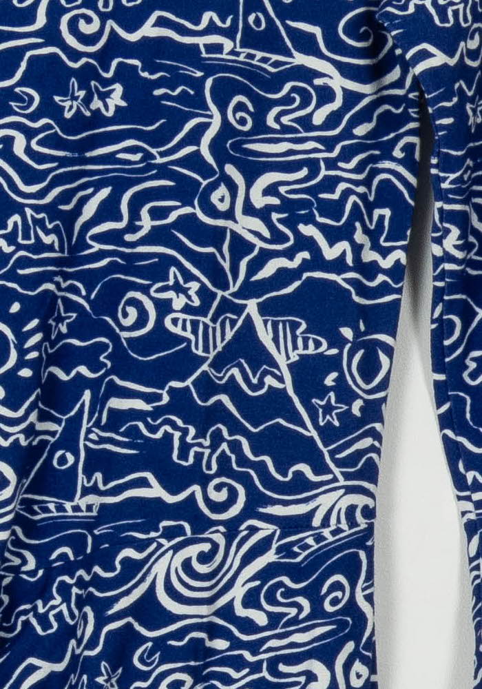 Robe Courte Bleue et Blanche - Taille S/36 de la marque Soi Paris | PARAD120687 - Vendu par Paradigme - Image 3