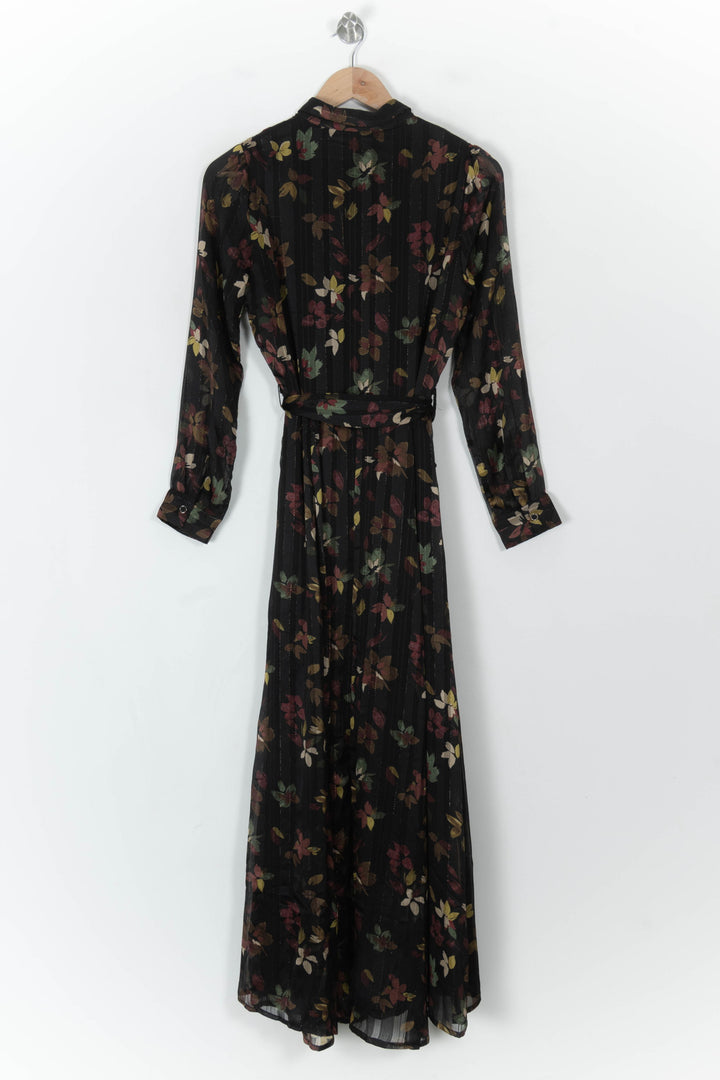 Robe Longue Noire et Fleurie - Taille S/36 de la marque La Petite Etoile | PARAD120688 - Vendu par Paradigme - Image 5