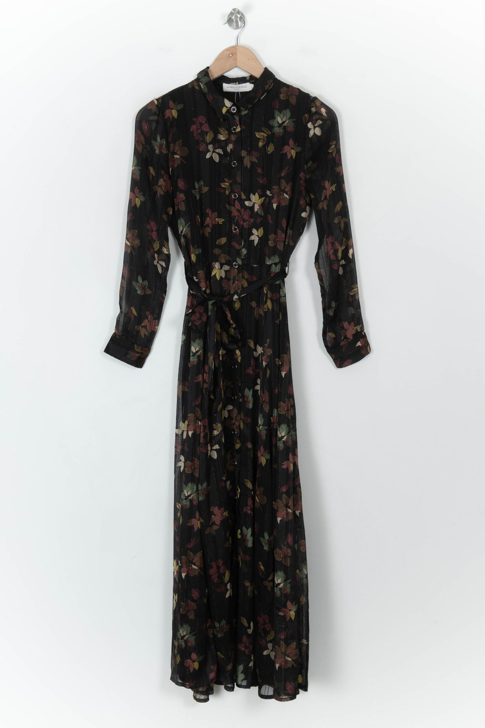 Robe Longue Noire et Fleurie - Taille S/36 de la marque La Petite Etoile | PARAD120688 - Vendu par Paradigme - Image 2