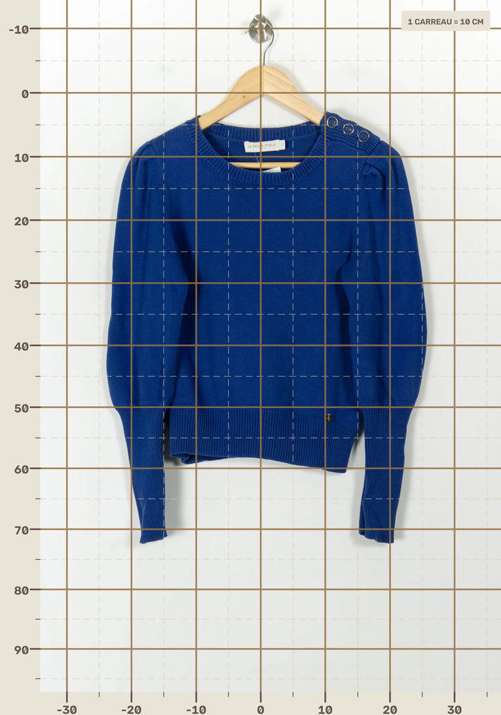 Pull Bleu - Taille S/36 de la marque La Petite Etoile | PARAD120692 - Vendu par Paradigme - Image 4
