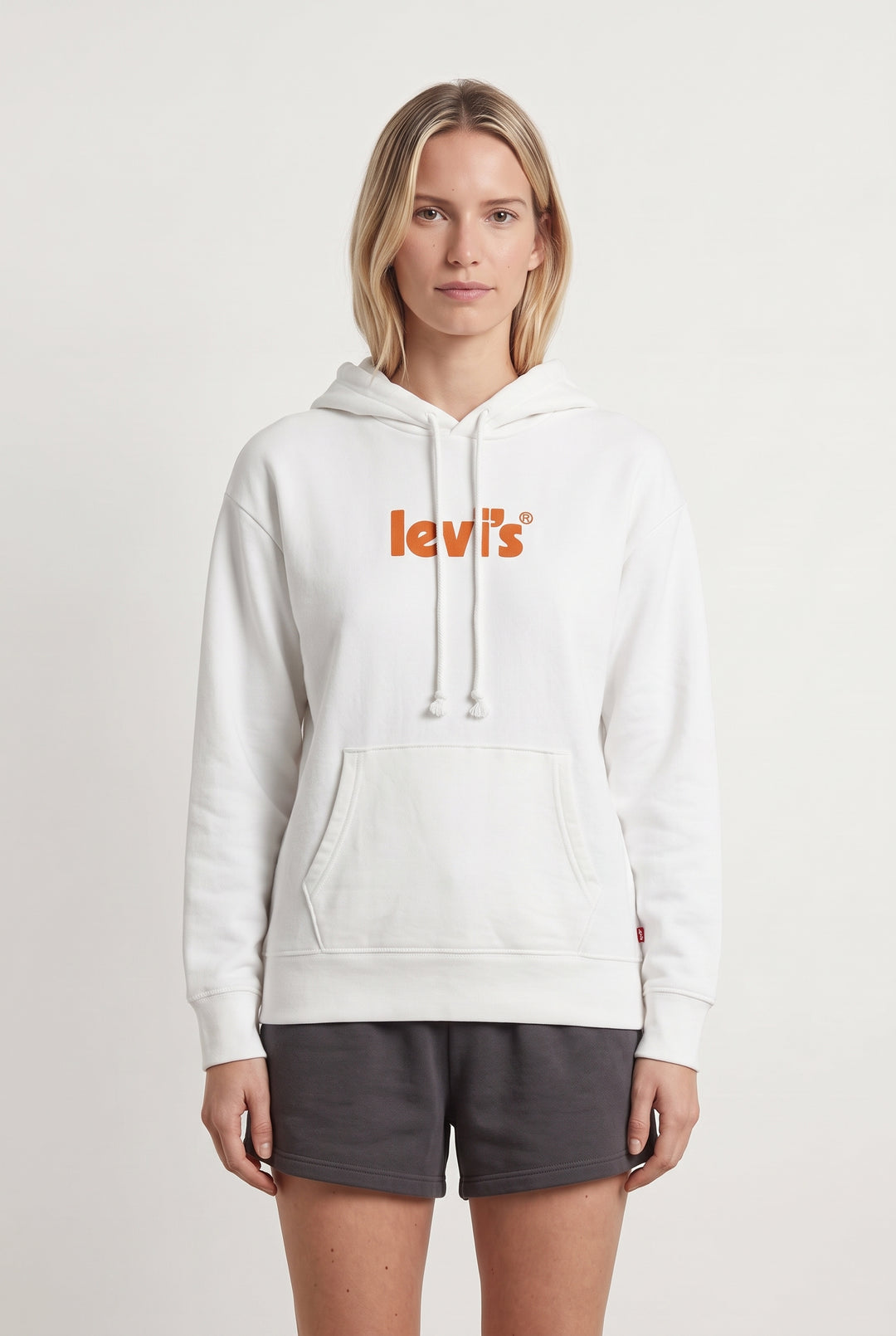 Sweat à Capuche Blanc - Taille M/38 de la marque Levi&