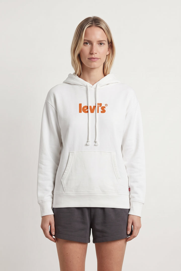 Sweat à Capuche Blanc - Taille M/38 de la marque Levi&