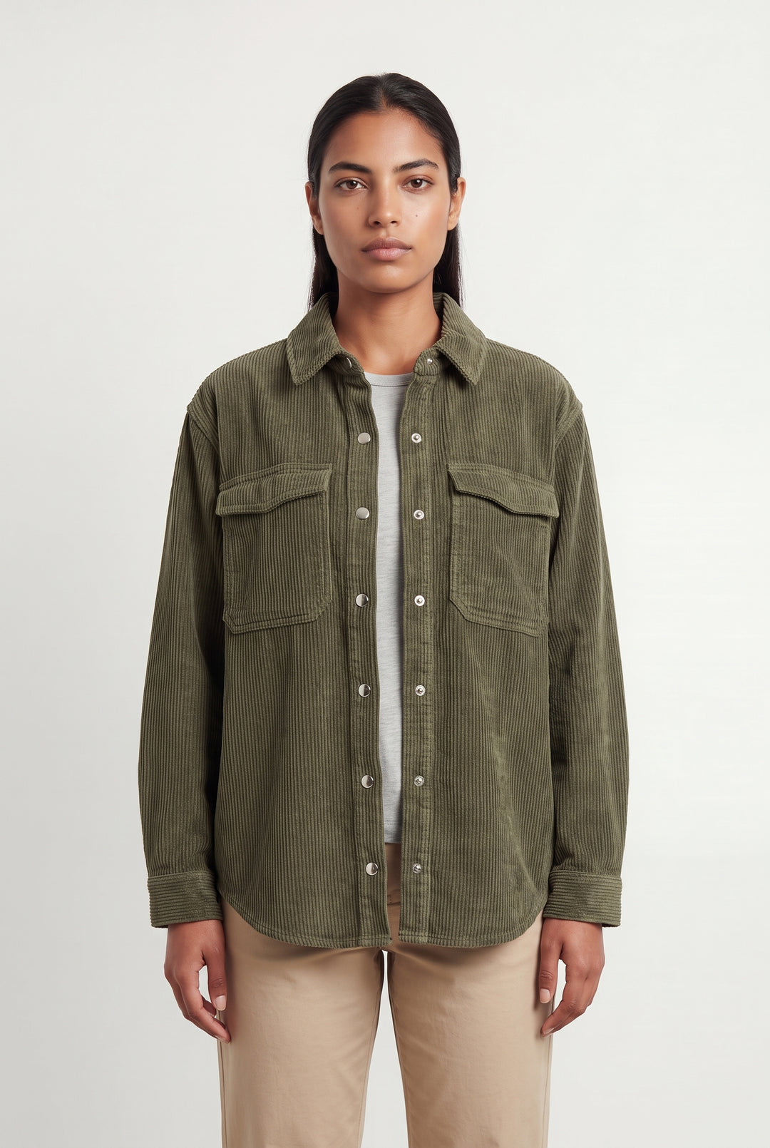 Chemise Verte - Taille L/40 de la marque Claudie Pierlot | PARAD120696 - Vendu par Paradigme - Image 1