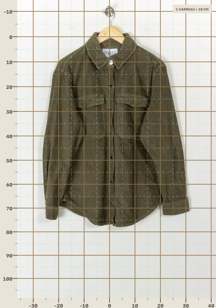 Chemise Verte - Taille L/40 de la marque Claudie Pierlot | PARAD120696 - Vendu par Paradigme - Image 4