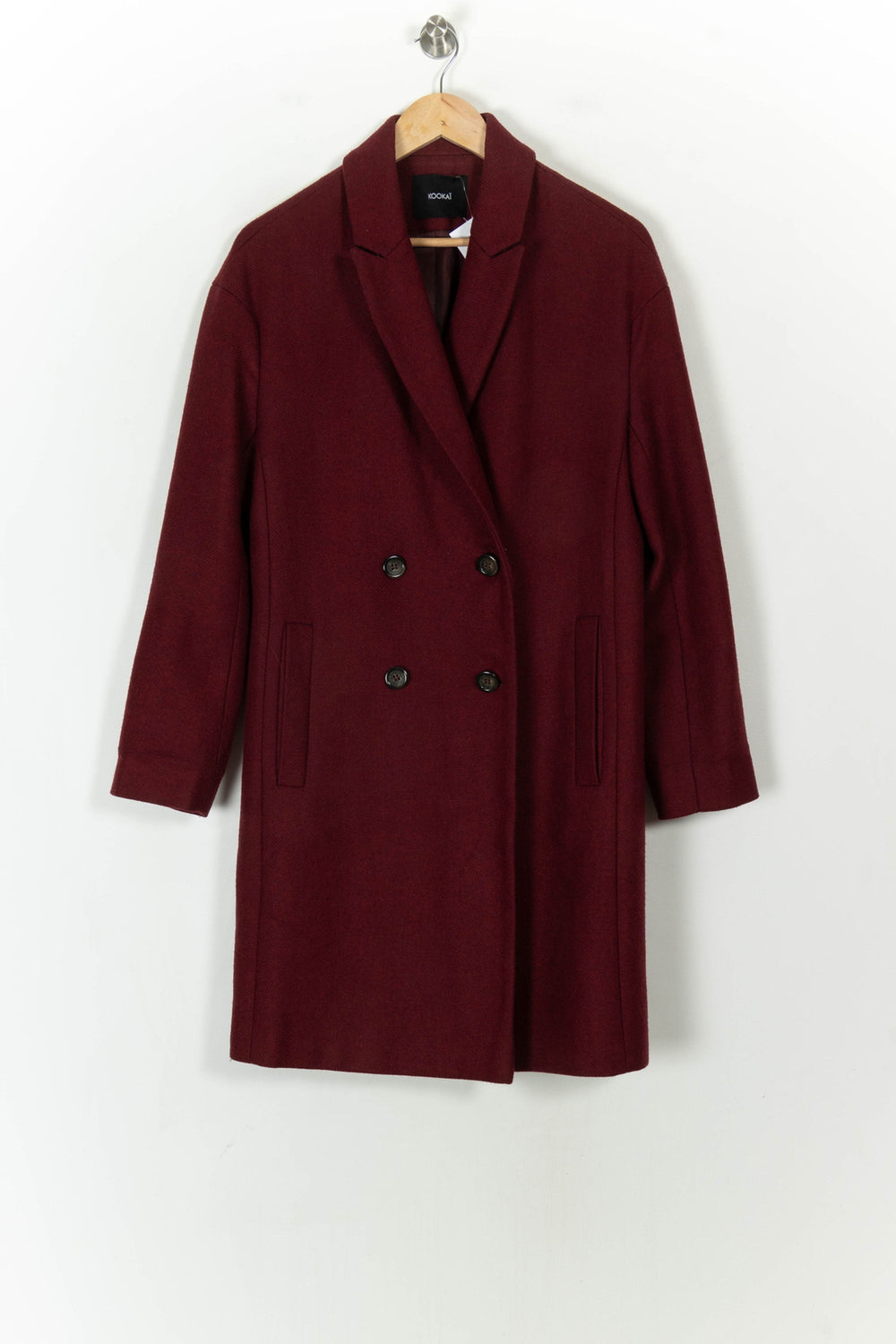 Manteau Bordeaux - Taille S/36 de la marque Kookai | PARAD120697 - Vendu par Paradigme - Image 2