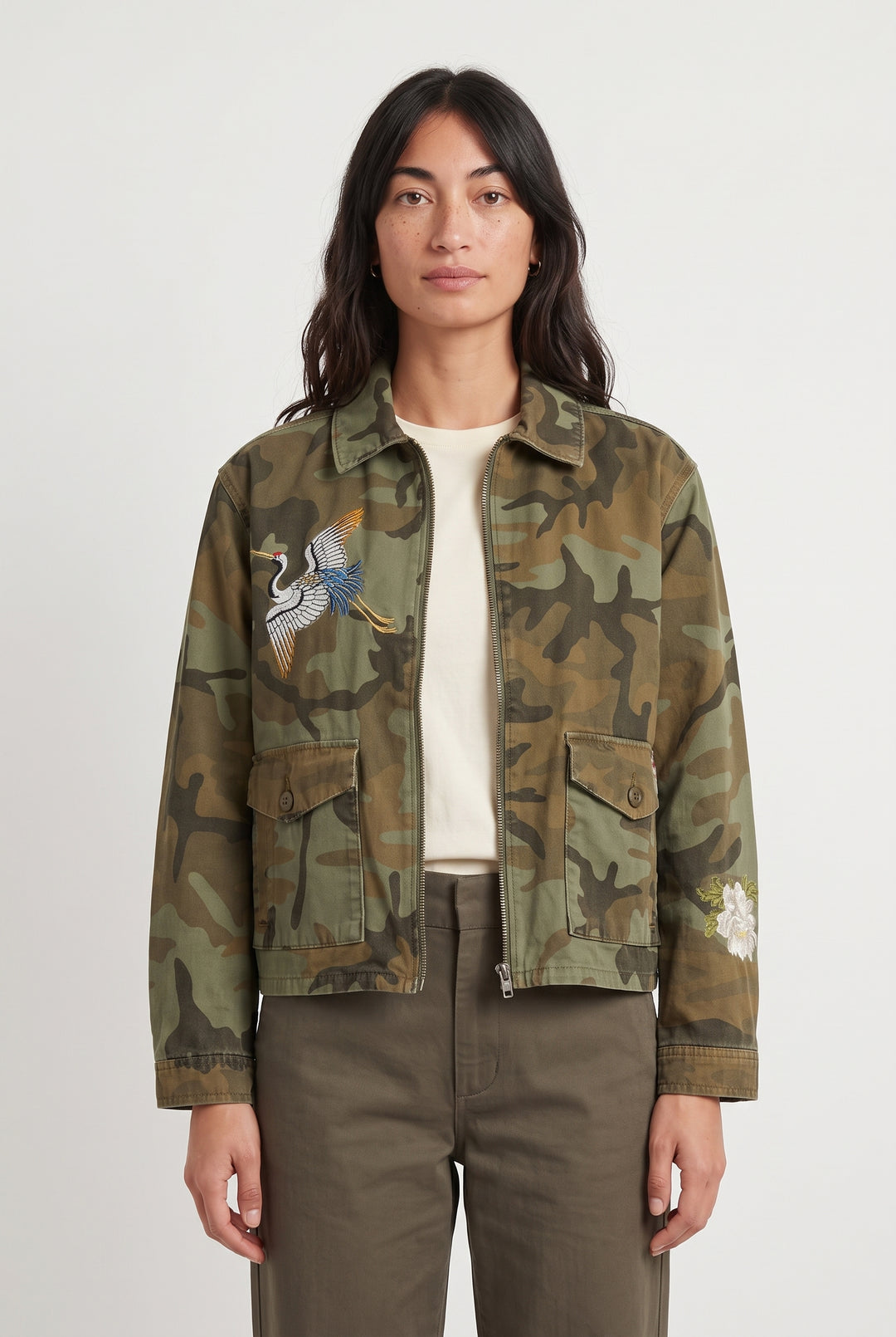 Veste Camouflage Verte - Taille M/38 de la marque Levi&