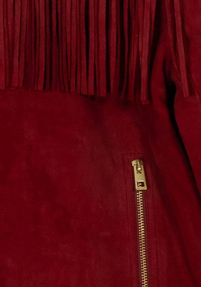 Veste à Franges Rouge - Taille L/40 de la marque Zadig&amp;Voltaire | PARAD120700 - Vendu par Paradigme - Image 3