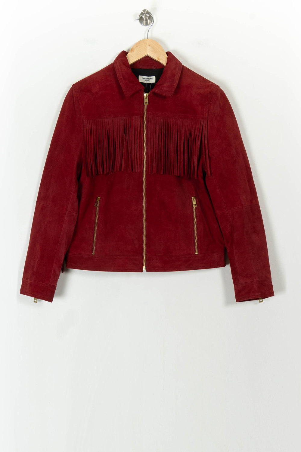 Veste à Franges Rouge - Taille L/40 de la marque Zadig&Voltaire | PARAD120700 - Vendu par Paradigme - Image 2