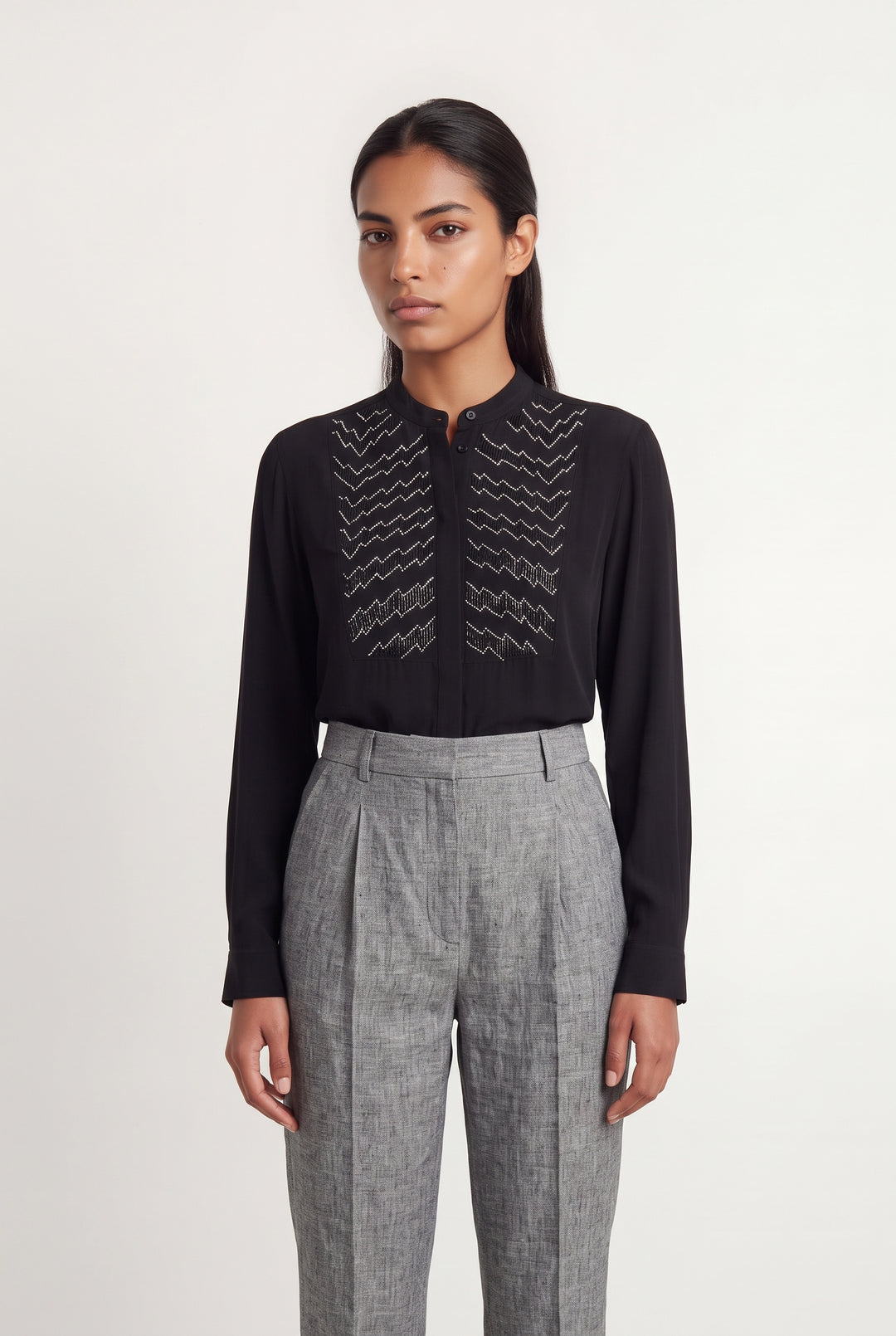 Chemise Noire - Taille L/40 de la marque The Kooples | PARAD120701 - Vendu par Paradigme - Image 1