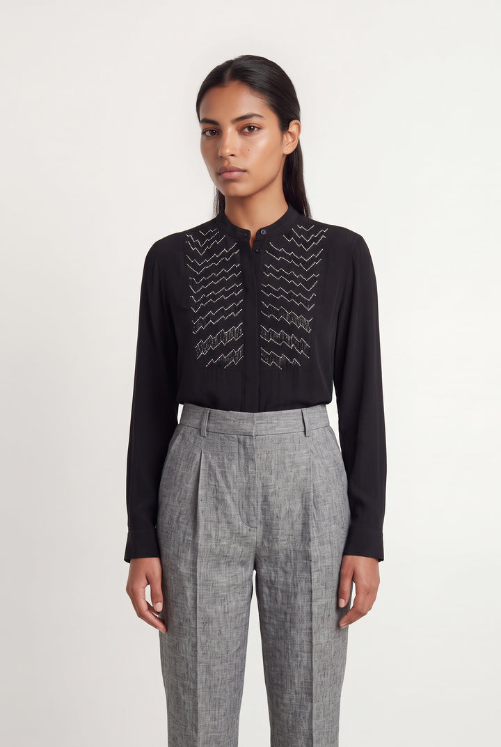 Chemise Noire - Taille L/40 de la marque The Kooples | PARAD120701 - Vendu par Paradigme - Image 1