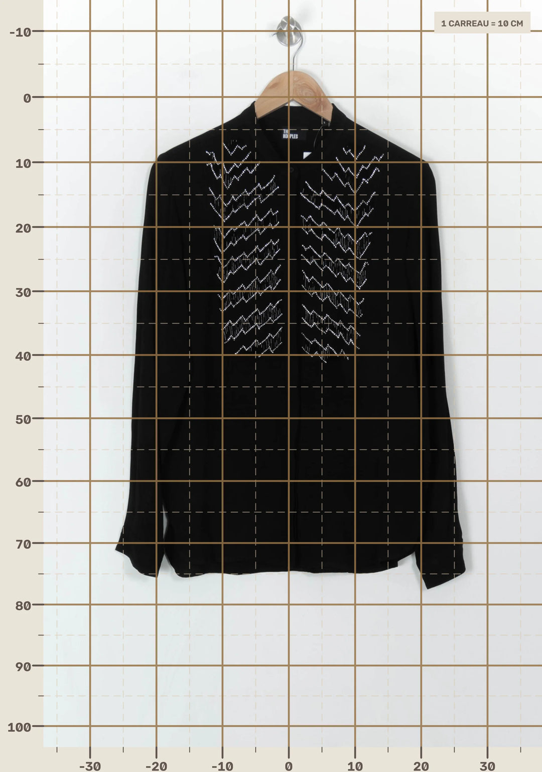 Chemise Noire - Taille L/40 de la marque The Kooples | PARAD120701 - Vendu par Paradigme - Image 4