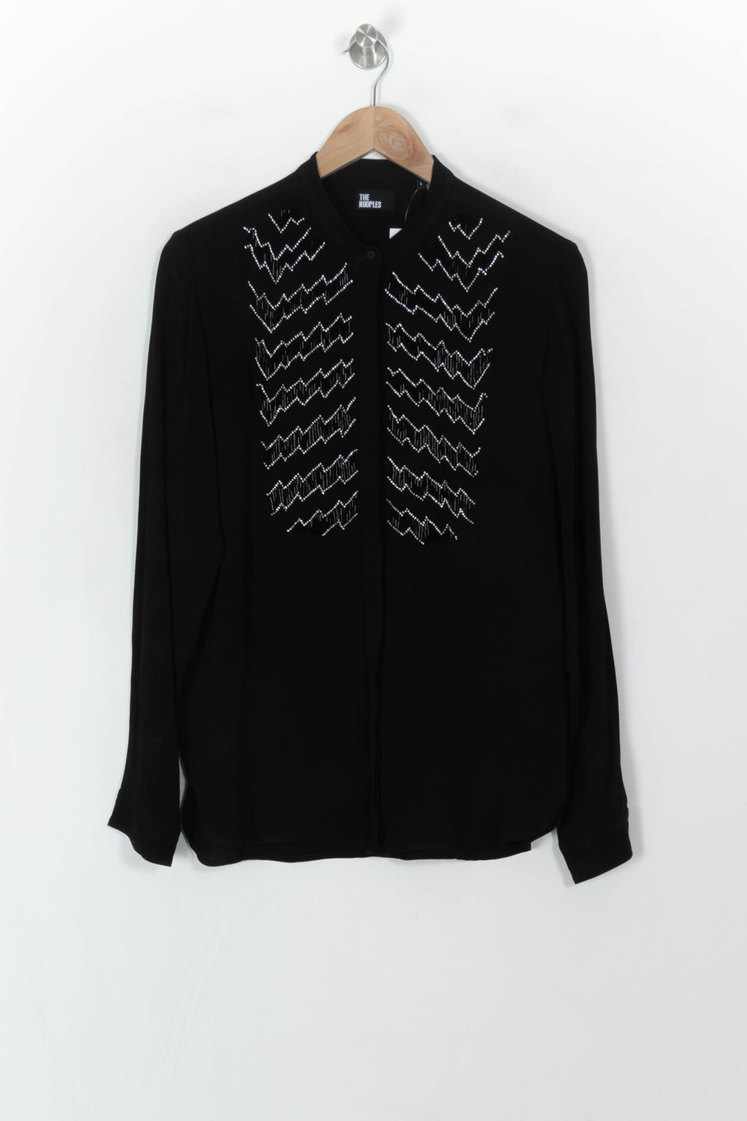 Chemise Noire - Taille L/40 de la marque The Kooples | PARAD120701 - Vendu par Paradigme - Image 2