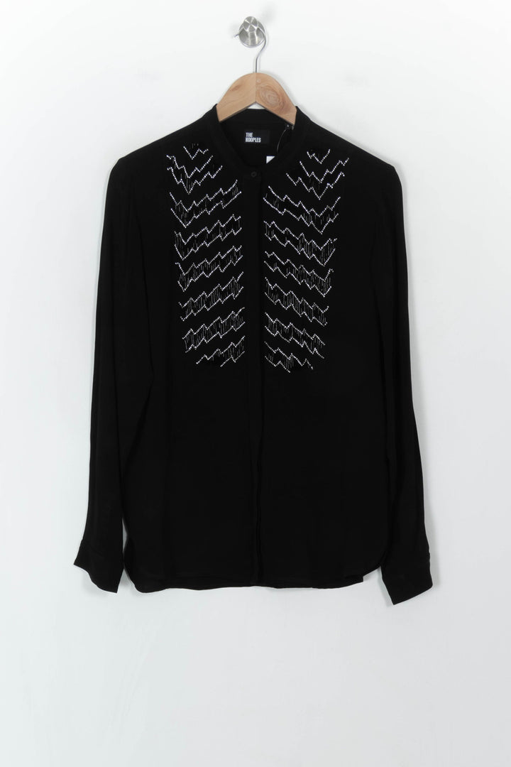 Chemise Noire - Taille L/40 de la marque The Kooples | PARAD120701 - Vendu par Paradigme - Image 2