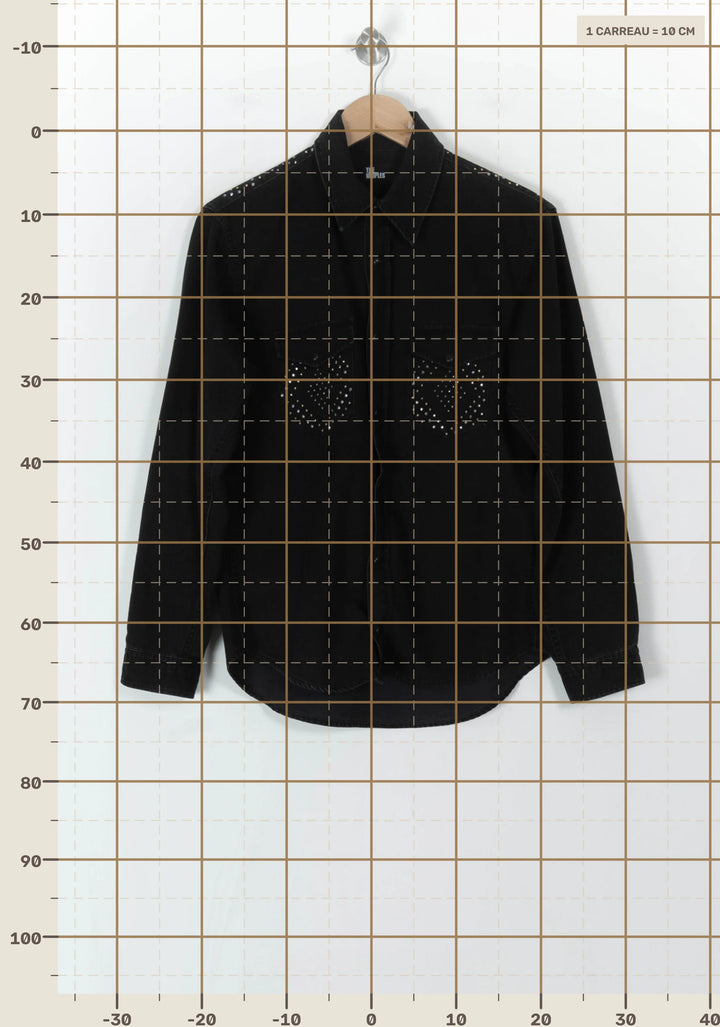 Chemise Noire - Taille L/40 de la marque The Kooples | PARAD120702 - Vendu par Paradigme - Image 4