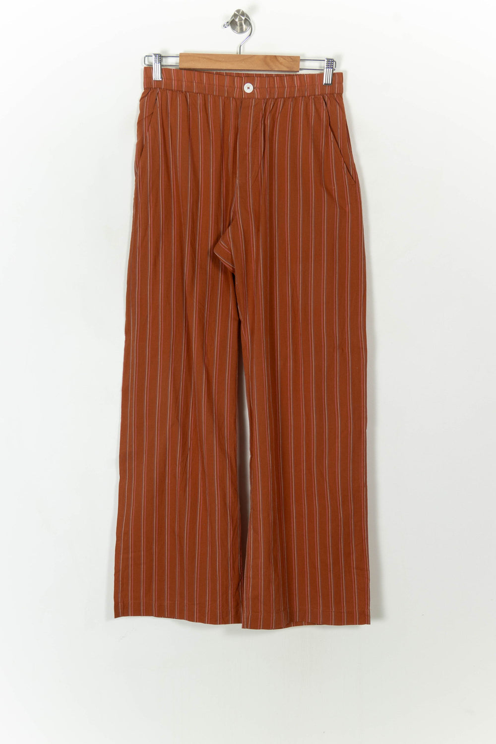 Pantalon Rayé Marron et Blanc - Taille L/40 de la marque Des petits hauts | PARAD120703 - Vendu par Paradigme - Image 2