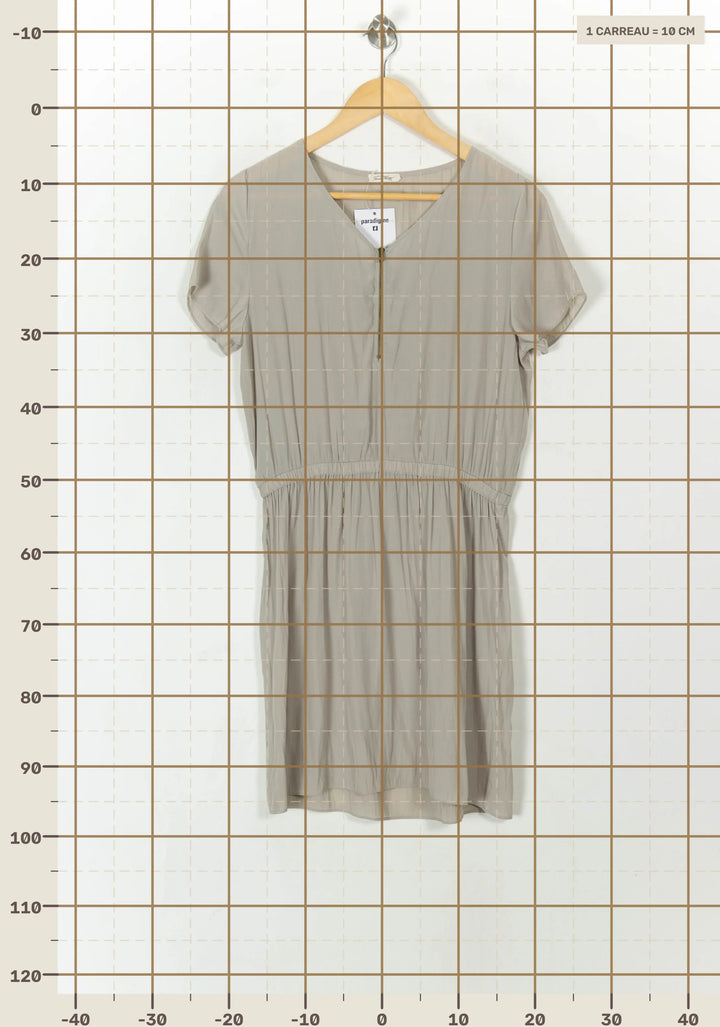 Robe Courte Beige - Taille M/38 de la marque American Vintage | PARAD120708 - Vendu par Paradigme - Image 4