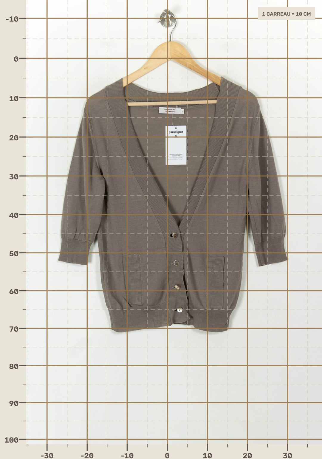 Cardigan Marron - Taille S/36 de la marque Comptoir des Cotonniers | PARAD120709 - Vendu par Paradigme - Image 4