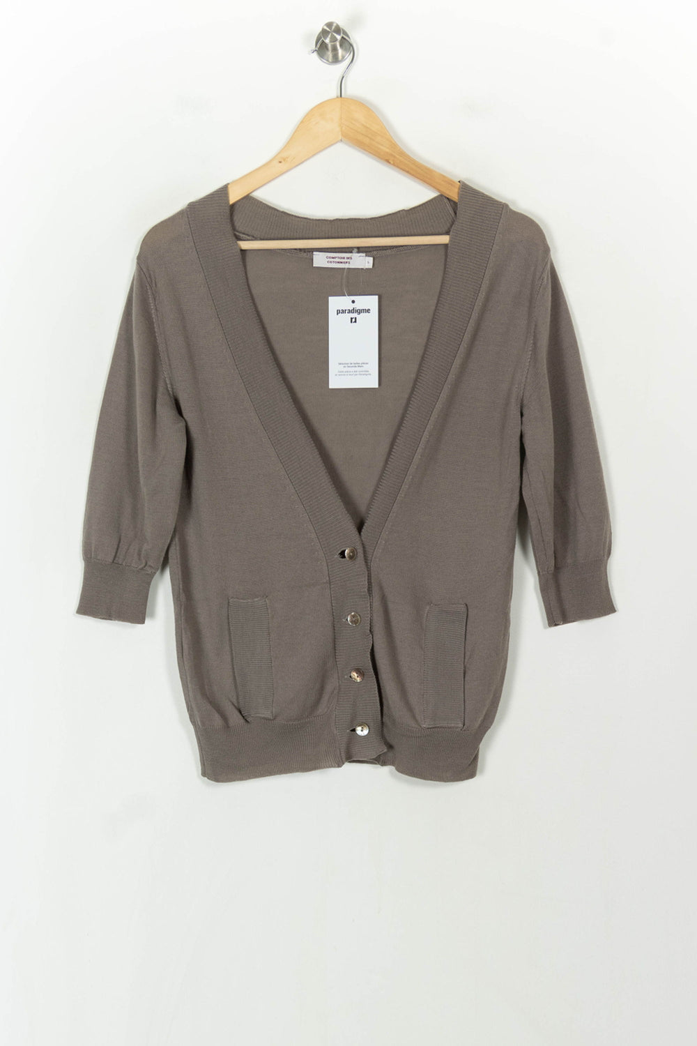 Cardigan Marron - Taille S/36 de la marque Comptoir des Cotonniers | PARAD120709 - Vendu par Paradigme - Image 2