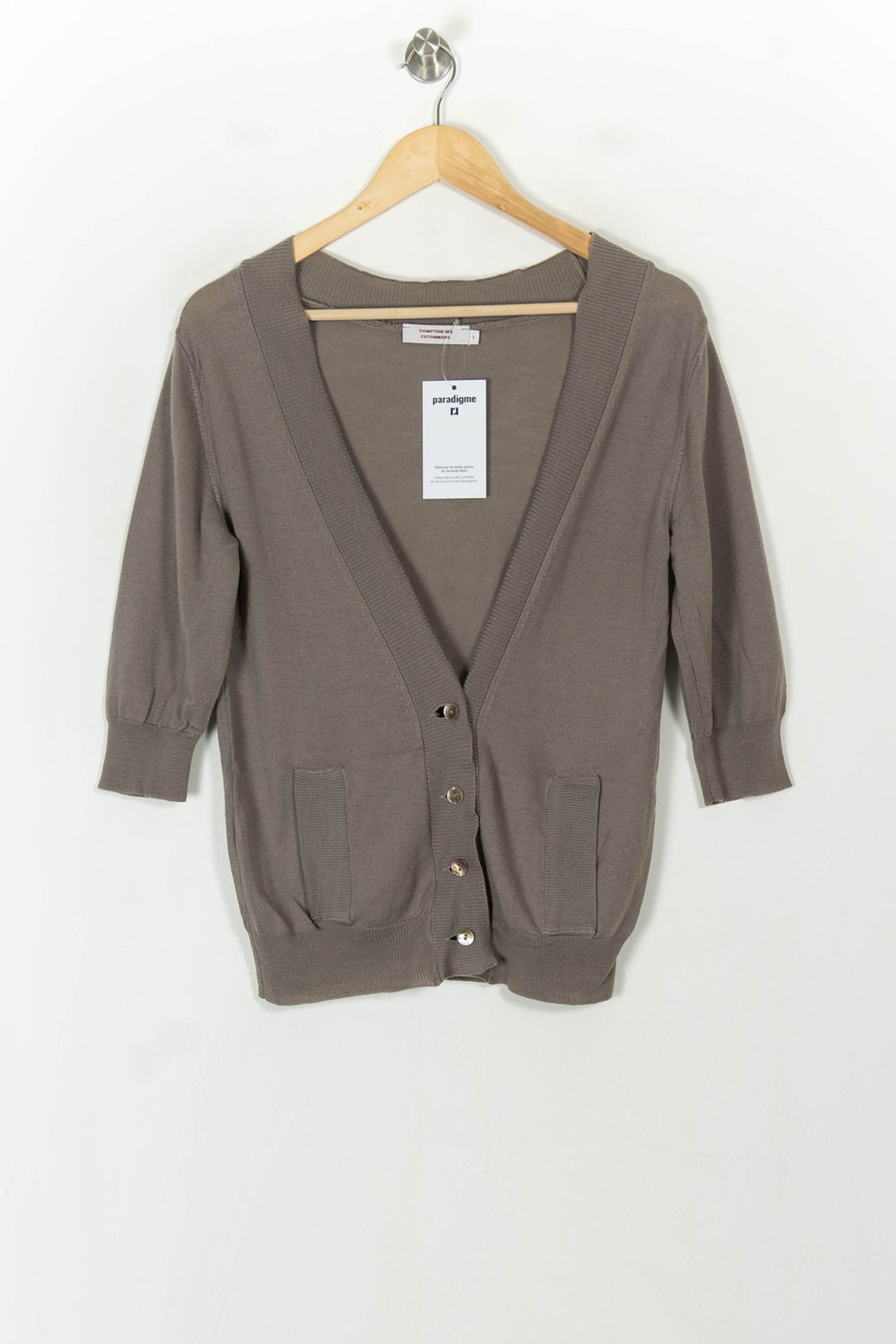 Cardigan Marron - Taille S/36 de la marque Comptoir des Cotonniers | PARAD120709 - Vendu par Paradigme - Image 2