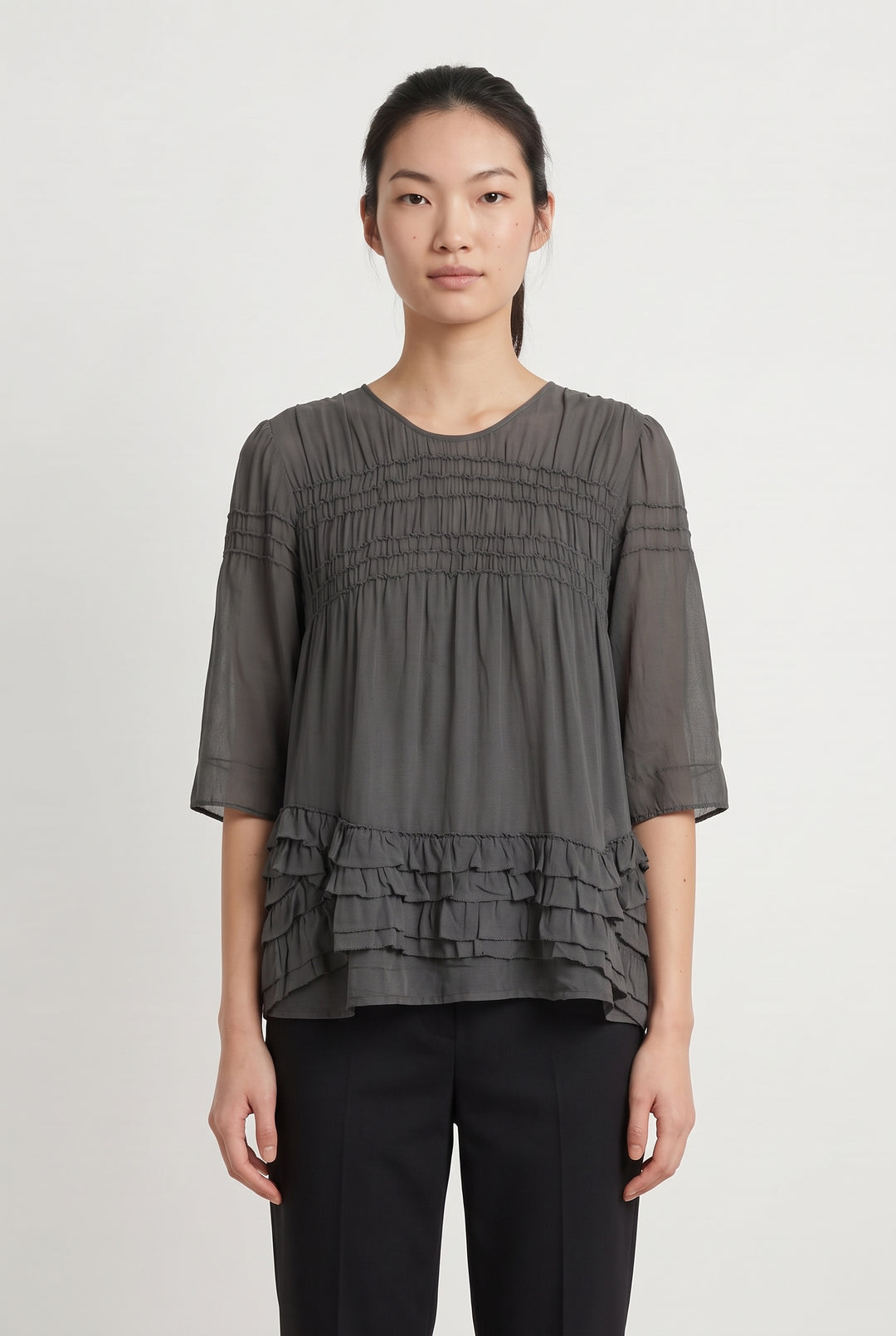 Blouse Grise - Taille S/36 de la marque Comptoir des Cotonniers | PARAD120711 - Vendu par Paradigme - Image 1