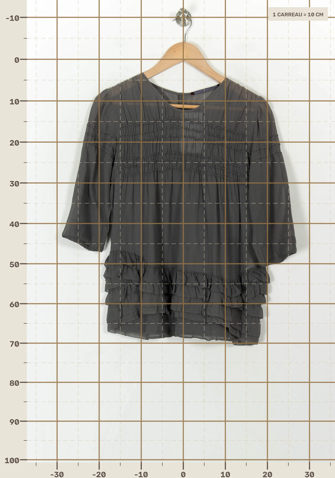 Blouse Grise - Taille S/36 de la marque Comptoir des Cotonniers | PARAD120711 - Vendu par Paradigme - Image 4