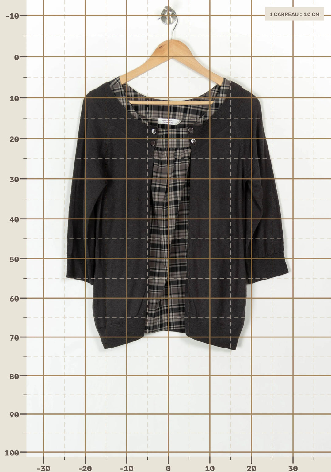 Cardigan Gris et Noir - Taille S/36 de la marque Comptoir des Cotonniers | PARAD120717 - Vendu par Paradigme - Image 4