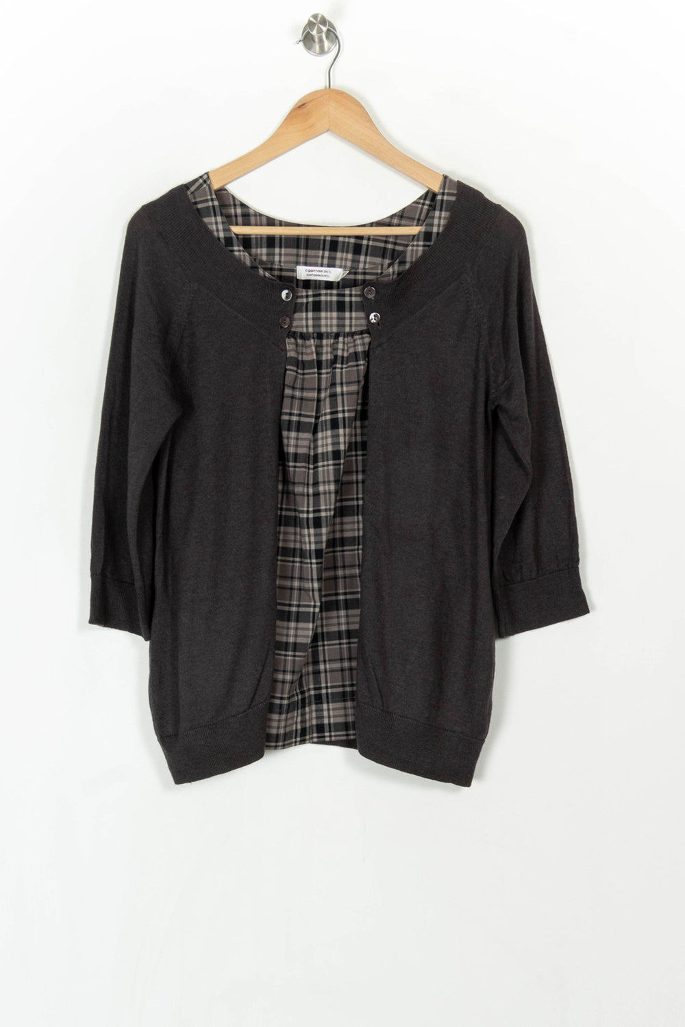 Cardigan Gris et Noir - Taille S/36 de la marque Comptoir des Cotonniers | PARAD120717 - Vendu par Paradigme - Image 2