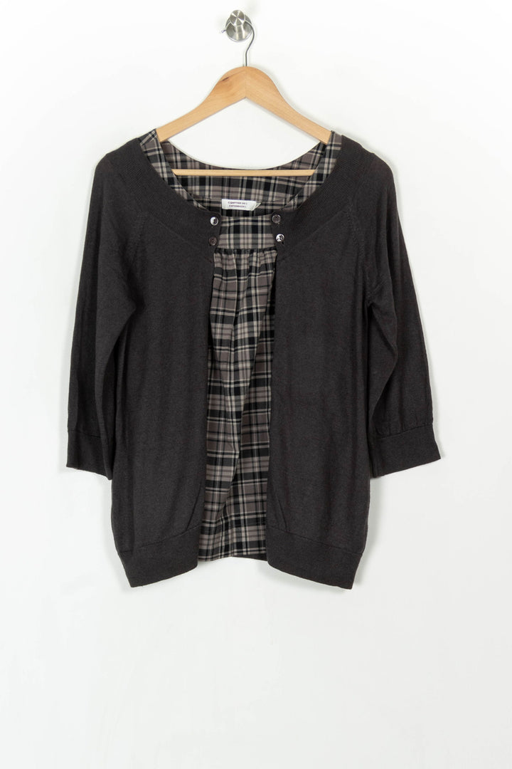 Cardigan Gris et Noir - Taille S/36 de la marque Comptoir des Cotonniers | PARAD120717 - Vendu par Paradigme - Image 2